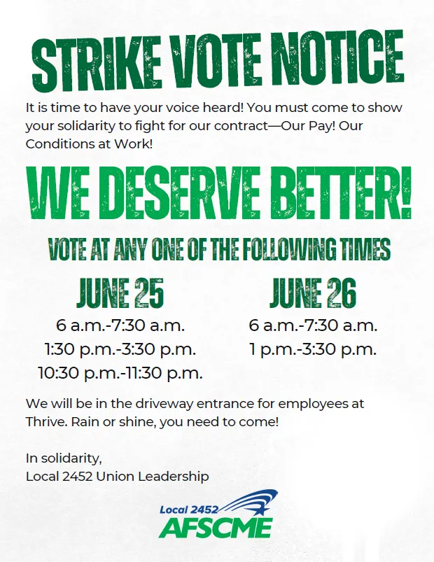 Strike Vote Notice