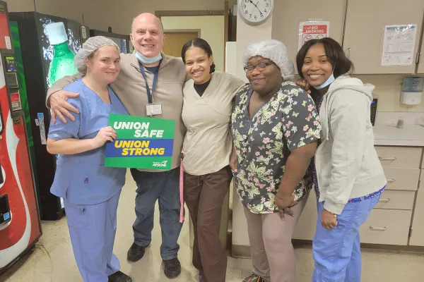An image of several members of AFSCME Local 3537 at the DeKalb County Nursing Home 