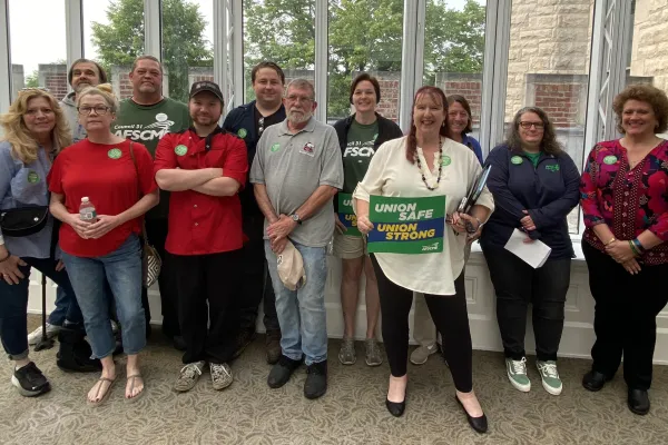 An image of several Northern Illinois University support staff 