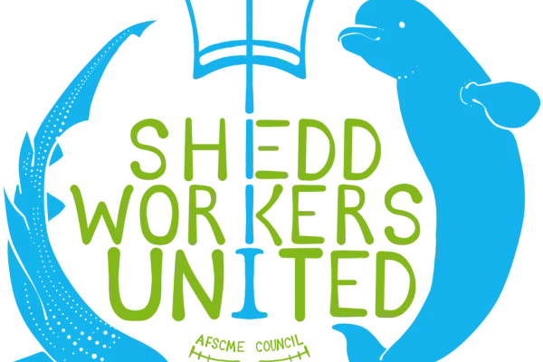 A graphic of the Shedd Workers United Logo