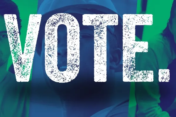 Graphic saying "Vote"