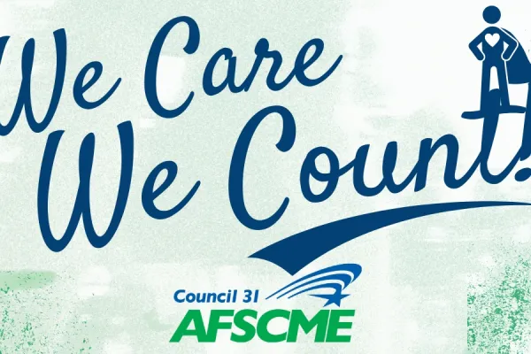 Graphic saying we care, we count