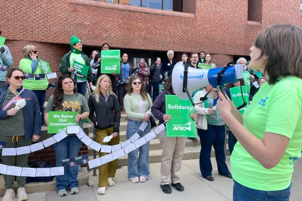 UIUC locals hold a rally