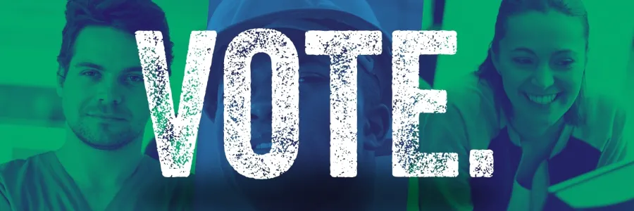 Graphic saying "Vote"