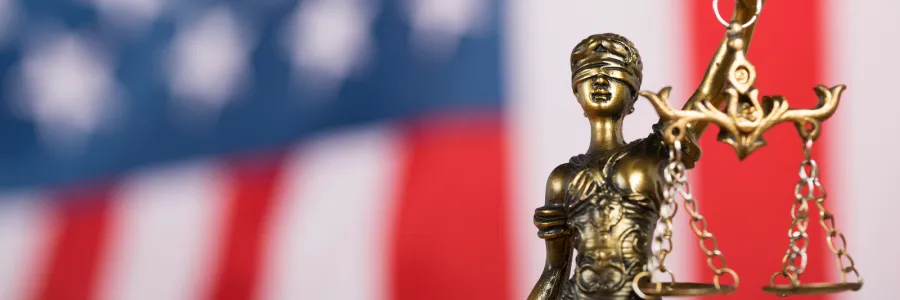 A photo of the scales of justice