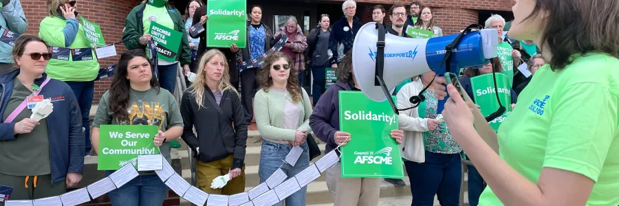 UIUC locals hold a rally