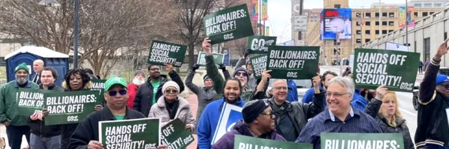 AFSCME members stand against wealth inequality