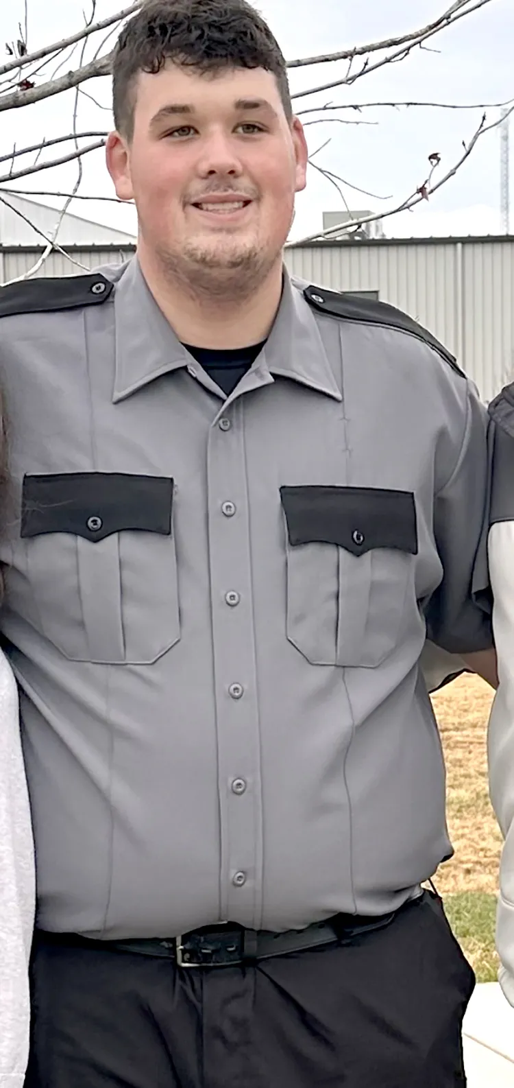 Photo of 18-year-old cadet-in-training, Clayten White, at Lawrence Correctional Center.