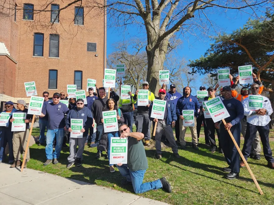 Workers on the picket line