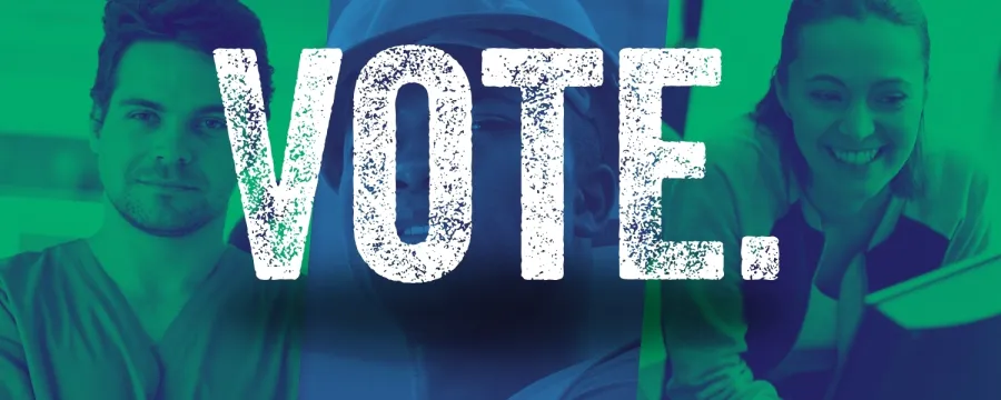 Graphic saying "Vote"