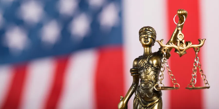 A photo of the scales of justice