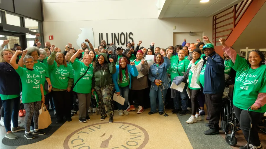 AFSCME members at DSP Lobby Day in Springfield