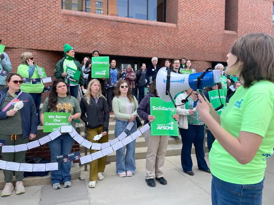UIUC locals hold a rally