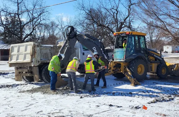 Public works employees on the job